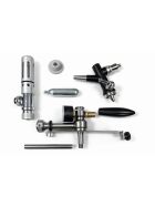 Beer dispenser for 5l cans with 16g mini pressure reducer & compensator tap in excl. Wooden box