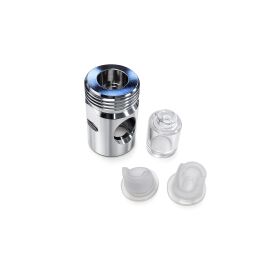 Aufschraubadapter für Kegverschlüsse von 5/8" auf 3/4" inkl. 2 x Lippenventil und Schauglas