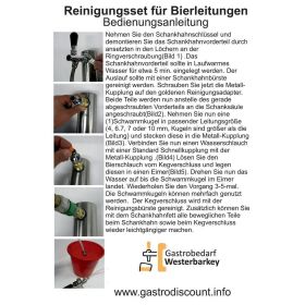 Reinigungsset für Bierleitungen mit 28 & 30mm Adapter für 4, 6.7, 7 oder 10mm Leitung