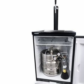Premium beer bar complete for max. 50-liter keg with Liebherr refrigerator