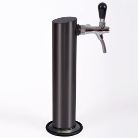 Premium Bierbar 50l Liebherr Rundrohrsäule schwarz 2 kg Flachkeg(A)