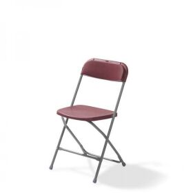 Budget folding chair gray / bordeaux, foldable and...