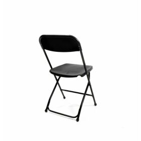 Budget folding chair black / black, foldable and stackable, steel frame, 43x45x80cm (WxDxH), 50160