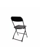 Budget Klappstuhl schwarz/schwarz, klappbar und stapelbar, Stahlgestell, 43x49x80cm (BxTxH), 50160