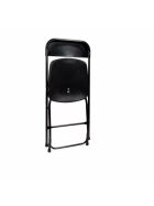 Budget Klappstuhl schwarz/schwarz, klappbar und stapelbar, Stahlgestell, 43x49x80cm (BxTxH), 50160