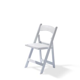 Wedding folding chair polypropylene white, leatherette...