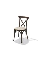Seat cushion padded ecru for Crossback (bar) chair, 46x45x2cm (WxDxH), 50100CSHN
