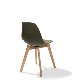 Keeve stacking chair green without armrests, birch wood...