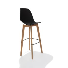 Keeve bar stool black without armrests, birch wood frame...