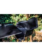 Keeve Barhocker schwarz ohne armlehne, birkenholz gestell und kunststoff sitzfläche, 53x47x119cm (BxTxH), 506F01SB