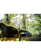 Keeve Barhocker schwarz ohne armlehne, birkenholz gestell und kunststoff sitzfläche, 53x47x119cm (BxTxH), 506F01SB