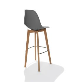 Keeve bar stool gray without armrests, birch wood frame...