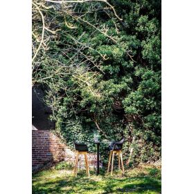 Keeve bar stool gray without armrests, birch wood frame and plastic seat, 53x47x119cm (WxDxH), 506F01SG