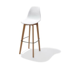 Keeve bar stool white without armrests, birch wood frame...