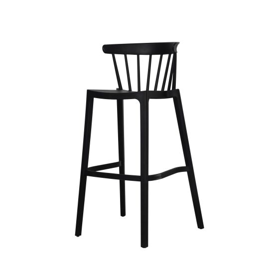 Windson bar stool black, polypropylene, 56x55x103cm (WxDxH), 50910