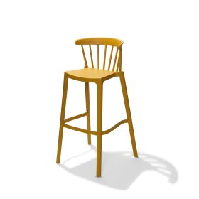 Windson bar stool oker yellow, polypropylene, 56x55x103cm (WxDxH), 50914