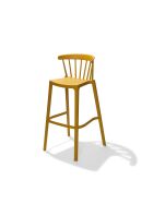 Windson bar stool oker yellow, polypropylene, 56x55x103cm (WxDxH), 50914