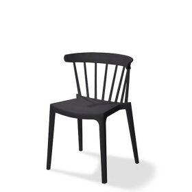 Windson stacking chair black, polypropylene, 54x53x75cm...