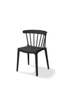 Windson stacking chair black, polypropylene, 54x53x75cm (WxDxH), 50900