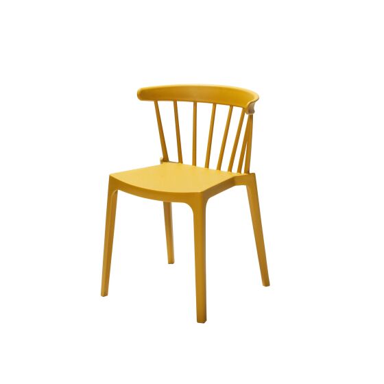 Windson stacking chair oker yellow, polypropylene, 54x53x75cm (WxDxH), 50904