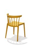 Windson stacking chair oker yellow, polypropylene, 54x53x75cm (WxDxH), 50904
