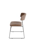 Mundo stacking chair cognac, synthetic leather upholstered, fire-retardant, 54x55x79cm (WxDxH), 53001