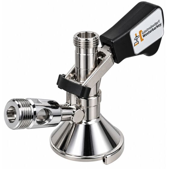 Kegverschluss GDW Neu Flachkeg Typ A mit 5/8" Bier und 3/4" CO2 Ausgang