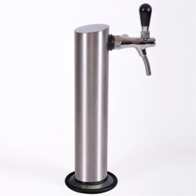 Untertheke Zapfanlage 35l mit Edelstahl Schanksäule, Kompensatorschankhahn, CO², Uhr, Schläuchen und Keg Kombikeg(M) 2kg + Reinigungsset