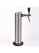 Untertheke Zapfanlage 35l mit Edelstahl Schanksäule, Kompensatorschankhahn, CO², Uhr, Schläuchen und Keg Kombikeg(M) 2kg + Reinigungsset