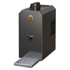 Untertheke Zapfanlage 35l mit Edelstahl Schwarzer Schanksäule, Kompensatorschankhahn, CO², Uhr, Schläuchen und Keg