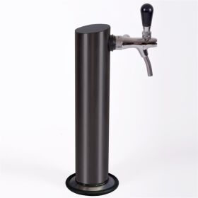 Under-counter - dispensing system 60l with black dispensing column, compensator tap, CO², clock, hoses and keg