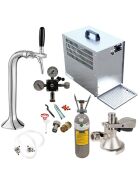 Under-counter - dispensing system 60l with dispensing column Classic, compensator tap, CO², clock, hoses and keg