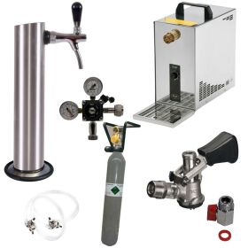 Under-counter complete set 30ltr with stainless steel tubular column Köpikeg(D) 500g