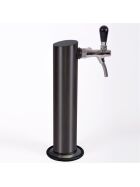 Under-counter complete set 30ltr with black stainless steel tubular column