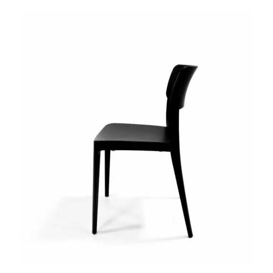 Wing Chair Schwarz, Stapelstuhl Kunststoff, 50916