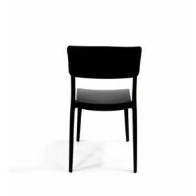 Wing Chair Schwarz, Stapelstuhl Kunststoff, 50916