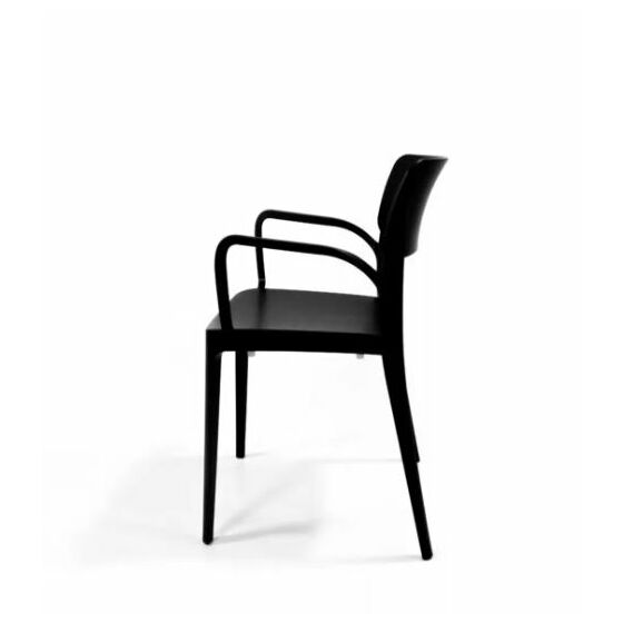 Wing Chair Stuhl mit Armlehne in versch. Farben Black