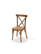 Crossback Stapelstuhl massivholz, helles Braun, 48x47x88cm (BxTxH), 50100