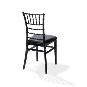Sitzkissen Kunstleder schwarz für Napoleon/Tiffany Stuhl, 38,5x40x2,5cm (BxTxH)
