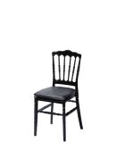 Sitzkissen Kunstleder schwarz für Napoleon/Tiffany Stuhl, 38,5x40x2,5cm (BxTxH), 50400CB