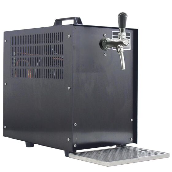 Dry cooling device beer case black 1-ltg 60l incl. drip tray with tap