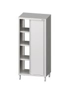Stalgast Edelstahl Durchreiche-Hochschrank mit Schiebetüren, 1000x500x2000 mm, verschweißt