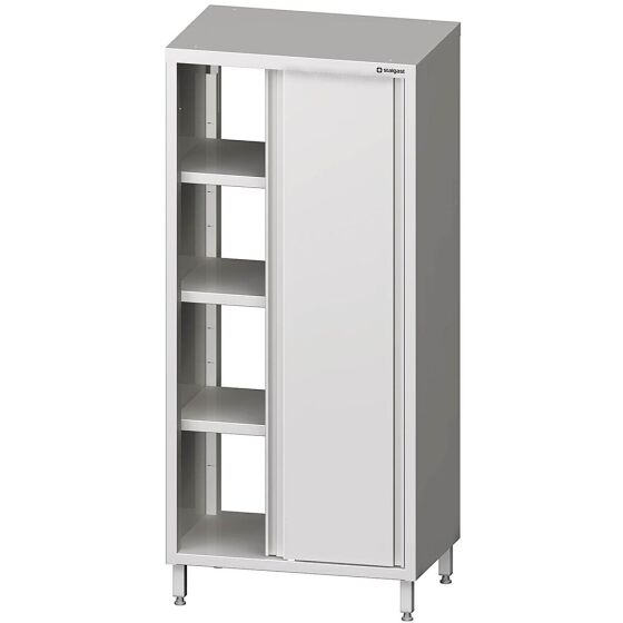 Stalgast Edelstahl Durchreiche-Hochschrank mit Schiebetüren, 800x700x2000 mm, verschweißt