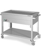 Stalgast Edelstahl Bain-Marie Wagen mit separaten Becken, für 4x GN1/1530x600x850 mm
