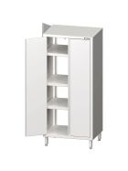 Stalgast Edelstahl Durchreiche-Hochschrank mit Flügeltüren, 800x500x1800 mm, verschweißt