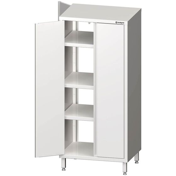 Stalgast Edelstahl Durchreiche-Hochschrank mit Flügeltüren, 900x500x1800 mm, verschweißt