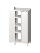 Stalgast Edelstahl Durchreiche-Hochschrank mit Flügeltüren, 900x500x2000 mm, verschweißt