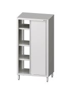 Stalgast Edelstahl Durchreiche-Hochschrank mit Schiebetüren, 800x700x1800 mm, verschweißt
