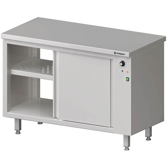 Stalgast Edelstahl Durchreiche-Wärmeschrank mit Schiebetüren 1600x600x850 mm