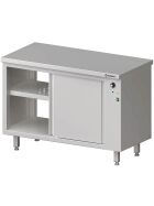 Stalgast Edelstahl Durchreiche-Wärmeschrank mit Schiebetüren 1600x600x850 mm